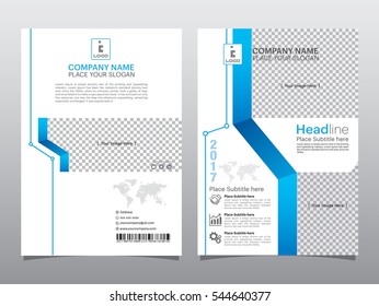 business brochure flyer design layout template in A4 size, with blur color and white background , vector