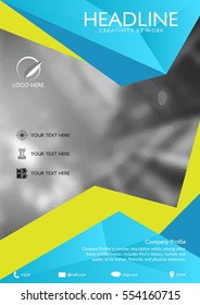 Business brochure flyer design layout template. Vector Illustration in size A4