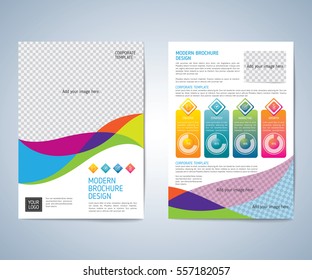 Business brochure flyer design layout template. Business brochure, flyer, magazine cover design template vector.layout education annual report A4 size.