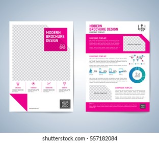 Business brochure flyer design layout template. Business brochure, flyer, magazine cover design template vector.layout education annual report A4 size.