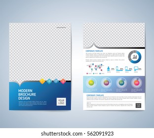 Business brochure flyer design layout template. Business brochure, leaflet, flyer, magazine cover design template vector.layout education annual report A4 size.