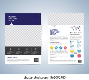 Business Brochure Flyer Design Layout Template. Business Brochure, Leaflet, Flyer, Magazine Cover Design Template Vector.layout Education Annual Report A4 Size.