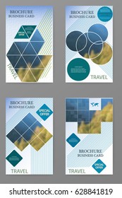 Business brochure flyer design layout vector template with blur background.