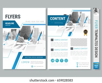 business brochure flyer design layout template in A4 size, with blur background, vector eps10.