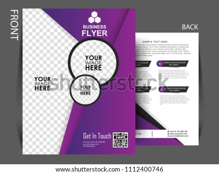 Business brochure flyer design layout template in A4 size,Multipurpose template with cover, back and inside pages.