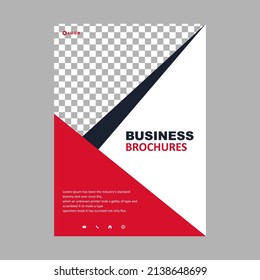 Folleto comercial. Diseño de volante. Plantilla de prospecto a4. Cobertura de libros y revistas. Con rojo
