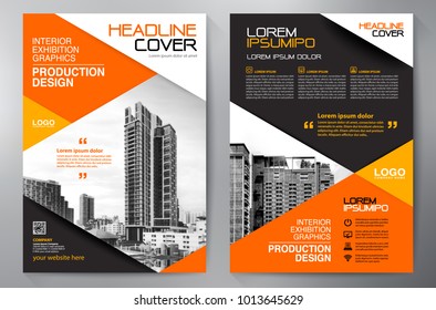 Business Brochure. Flyer Design. Leaflets a4 Template. Cover Book and Magazine. Annual Report Vector illustration