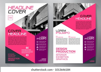 Business Brochure. Flyer Design. Leaflets a4 Template. Cover Book and Magazine. Annual Report Vector illustration