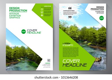 Business Brochure. Flyer Design. Leaflets a4 Template. Cover Book and Magazine. Annual Report Vector illustration