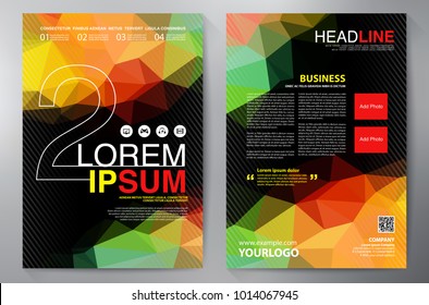 Business Brochure. Flyer Design. Leaflets a4 Template. Cover Book and Magazine. Annual Report Vector illustration