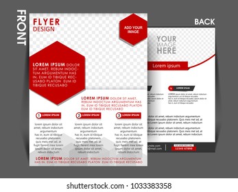 Business Brochure. Flyer Design. Leaflets 3 fold Template. Cover Book and Magazine.