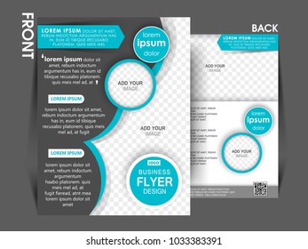 Business Brochure. Flyer Design. Leaflets 3 fold Template. Cover Book and Magazine.