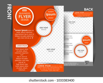 Business Brochure. Flyer Design. Leaflets 3 fold Template. Cover Book and Magazine.