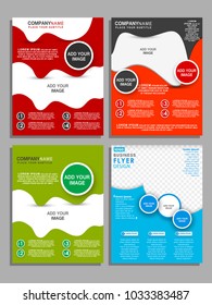 Business Brochure. Flyer Design. Leaflets 3 fold Template. Cover Book and Magazine.