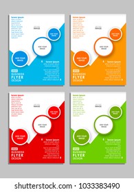 Business Brochure. Flyer Design. Leaflets 3 fold Template. Cover Book and Magazine.