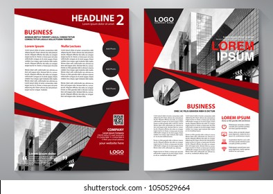 Business Brochure. Flyer Design. Leaflets a4 Template. Cover Book and Magazine. Annual Report Vector illustration