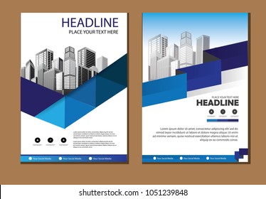 Business Brochure. Flyer Design. Leaflets a4 Template. Cover Book and Magazine. Annual Report Vector illustration