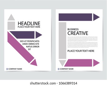Business Brochure. Flyer Design. Leaflets 3 fold Template. Cover Book and Magazine. Annual Report Vector illustration