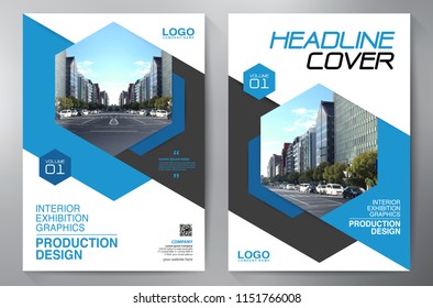 Business Brochure. Flyer Design. Leaflets a4 Template. Cover Book and Magazine. Annual Report Vector illustration
