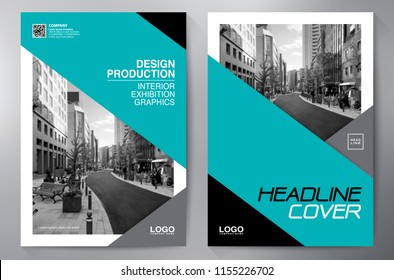 Business Brochure. Flyer Design. Leaflets a4 Template. Cover Book and Magazine. Annual Report Vector illustration