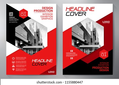 Business Brochure. Flyer Design. Leaflets a4 Template. Cover Book and Magazine. Annual Report Vector illustration