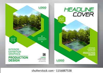 Business Brochure. Flyer Design. Leaflets a4 Template. Cover Book and Magazine. Annual Report Vector illustration