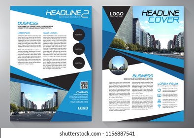 Business Brochure. Flyer Design. Leaflets a4 Template. Cover Book and Magazine. Annual Report Vector illustration