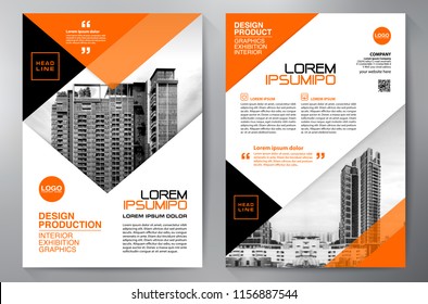 Business Brochure. Flyer Design. Leaflets a4 Template. Cover Book and Magazine. Annual Report Vector illustration