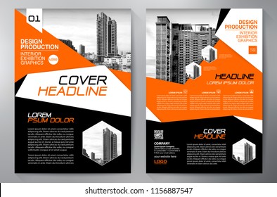 Business Brochure. Flyer Design. Leaflets a4 Template. Cover Book and Magazine. Annual Report Vector illustration