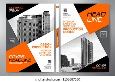 Business Brochure. Flyer Design. Leaflets a4 Template. Cover Book and Magazine. Annual Report Vector illustration