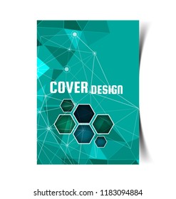 Business Brochure. Flyer Design. Leaflets a4 Template. Cover Book and Magazine. Annual Report Vector illustration.