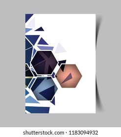 Business Brochure. Flyer Design. Leaflets a4 Template. Cover Book and Magazine. Annual Report Vector illustration.