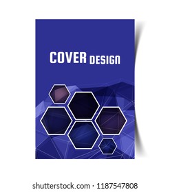 Business Brochure. Flyer Design. Leaflets a4 Template. Cover Book and Magazine. Annual Report Vector illustration.