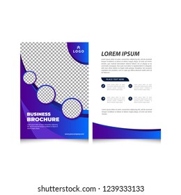 Business Brochure. Flyer Design. Leaflets a4 Template. Cover Book and Magazine. Annual Report Vector illustration