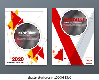 Business Brochure. Flyer Design. Leaflets a4 Template. Cover Book and Magazine. Annual Report Vector illustration layout template in A4 size, with blur background, vector eps10. - Vector