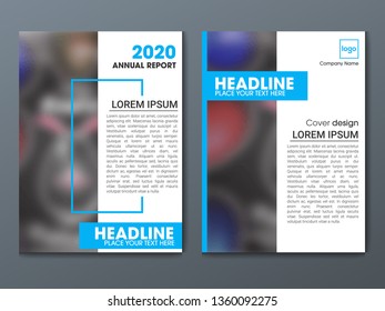 Business Brochure. Flyer Design. Leaflets a4 Template. Cover Book and Magazine. Annual Report Vector illustration  layout template in A4 size, with blur background, vector eps10. - Vector