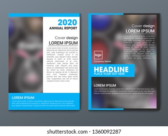 Business Brochure. Flyer Design. Leaflets a4 Template. Cover Book and Magazine. Annual Report Vector illustration  layout template in A4 size, with blur background, vector eps10. - Vector