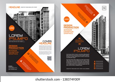 Business Brochure. Flyer Design. Leaflets a4 Template. Cover Book and Magazine. Annual Report Vector illustration