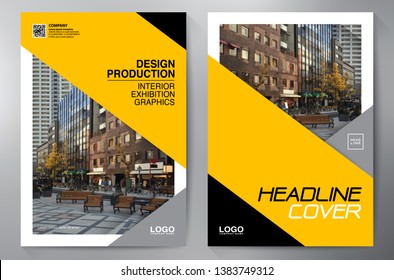 Business Brochure. Flyer Design. Leaflets a4 Template. Cover Book and Magazine. Annual Report Vector illustration