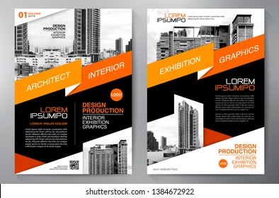 Business Brochure. Flyer Design. Leaflets a4 Template. Cover Book and Magazine. Annual Report Vector illustration