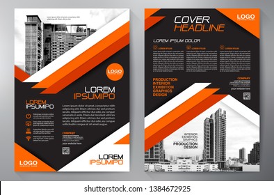 Business Brochure. Flyer Design. Leaflets a4 Template. Cover Book and Magazine. Annual Report Vector illustration