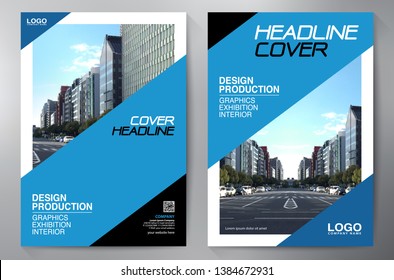 Business Brochure. Flyer Design. Leaflets a4 Template. Cover Book and Magazine. Annual Report Vector illustration