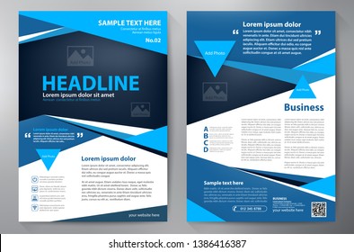 Business Brochure. Flyer Design. Leaflets a4 Template. Cover Book and Magazine. Annual Report Vector illustration