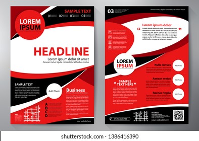 Business Brochure. Flyer Design. Leaflets a4 Template. Cover Book and Magazine. Annual Report Vector illustration