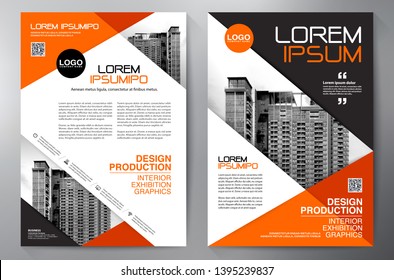 Business Brochure. Flyer Design. Leaflets a4 Template. Cover Book and Magazine. Annual Report Vector illustration