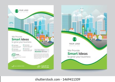 Business Brochure. Flyer Design. Leaflets a4 Template. Cover Book and Magazine. Annual Report Vector illustration - Vector
