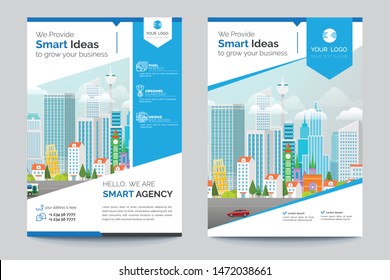 Business Brochure. Flyer Design. Leaflets a4 Template. Cover Book and Magazine. Annual Report Vector illustration - Vector
