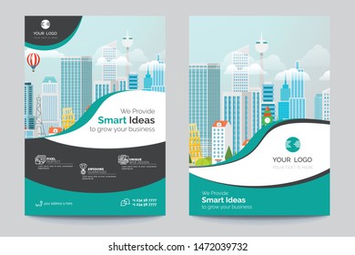 Business Brochure. Flyer Design. Leaflets a4 Template. Cover Book and Magazine. Annual Report Vector illustration - Vector
