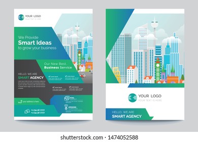 Business Brochure. Flyer Design. Leaflets a4 Template. Cover Book and Magazine. Annual Report Vector illustration - Vector
