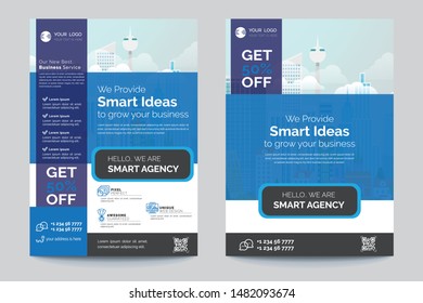 Business Brochure. Flyer Design. Leaflets a4 Template. Cover Book and Magazine. Annual Report Vector illustration - Vector
